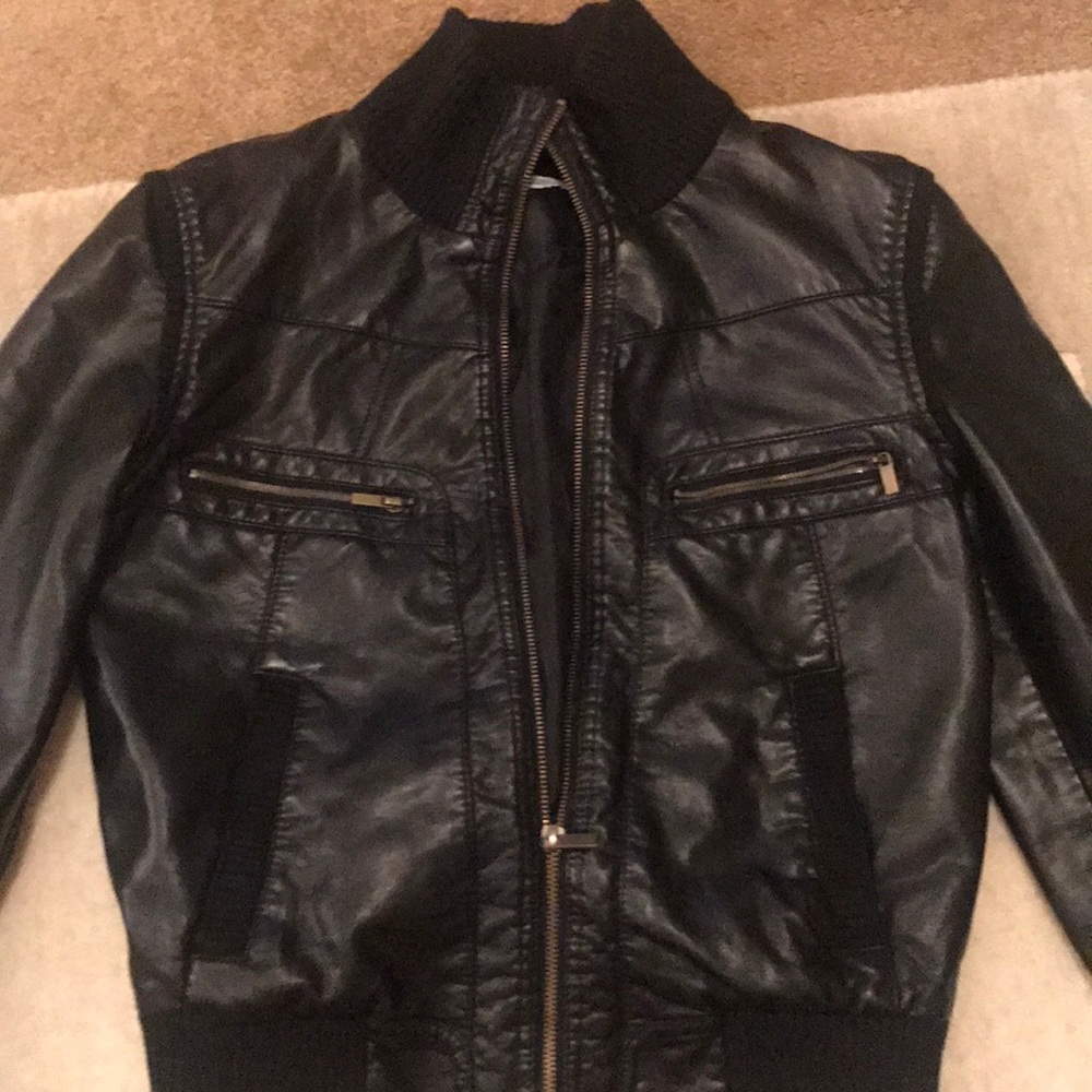 Fake leather jacket